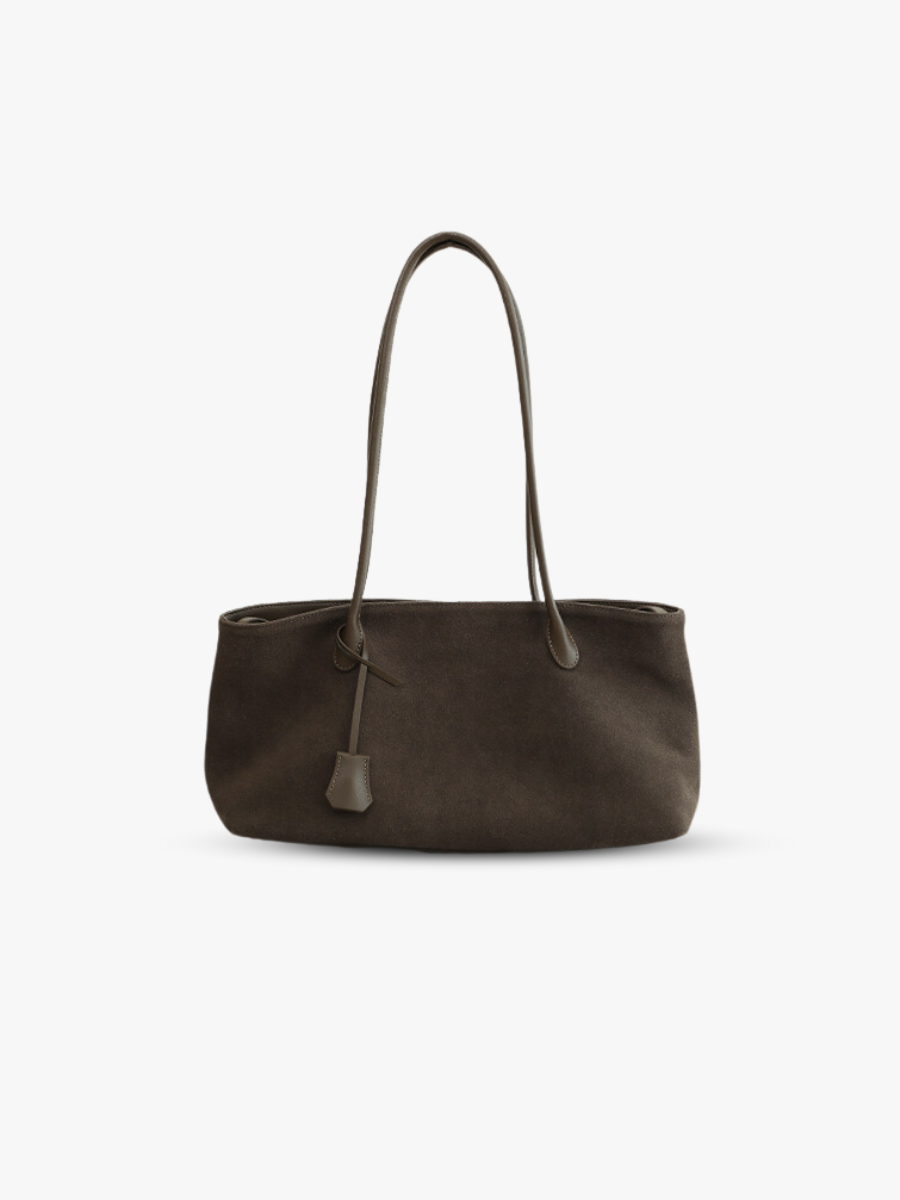 Suede shoulder bag