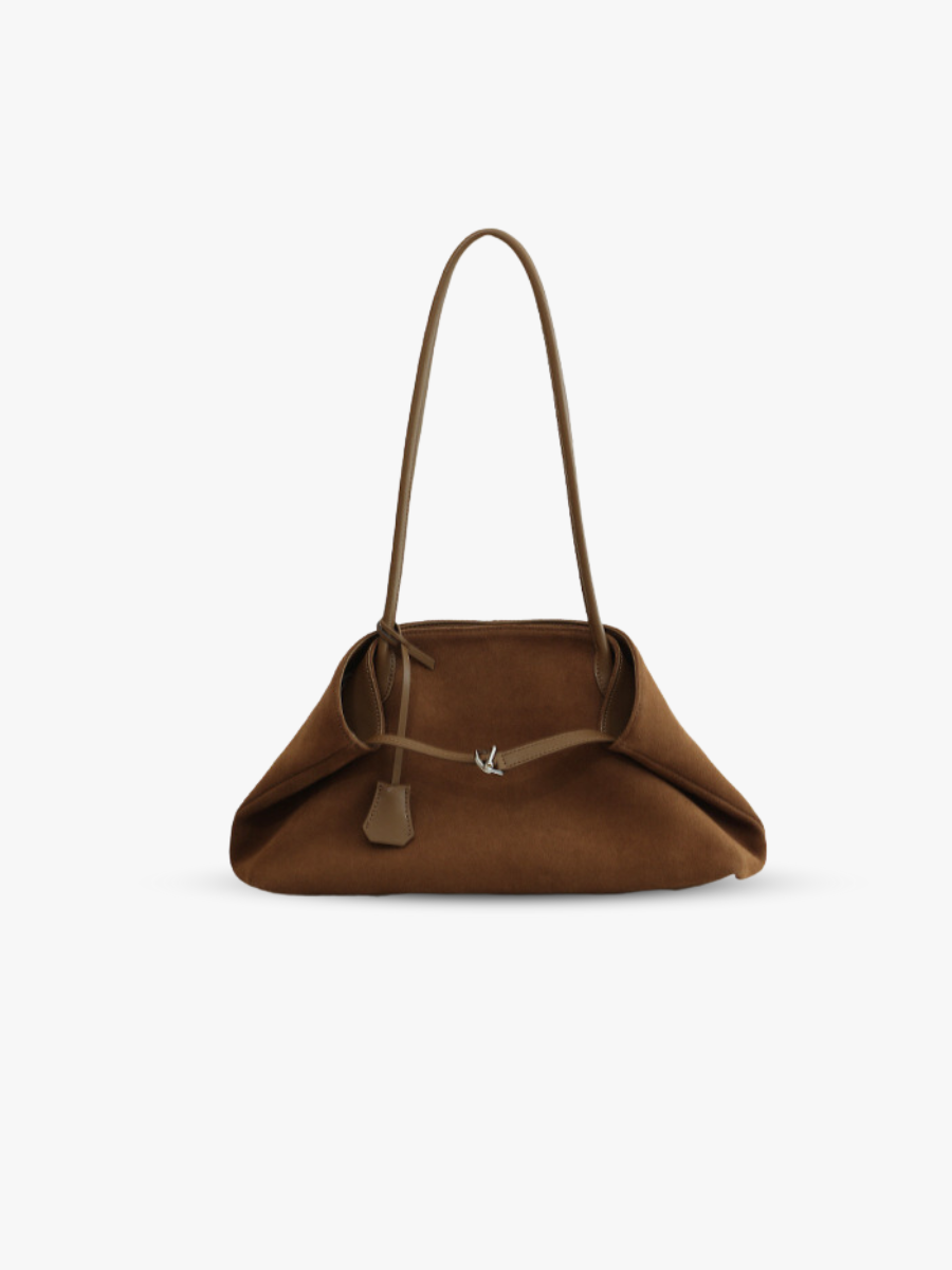Suede shoulder bag