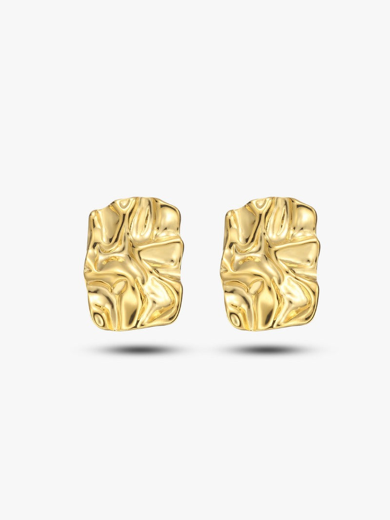 Sculpted Abstract Stud Earrings