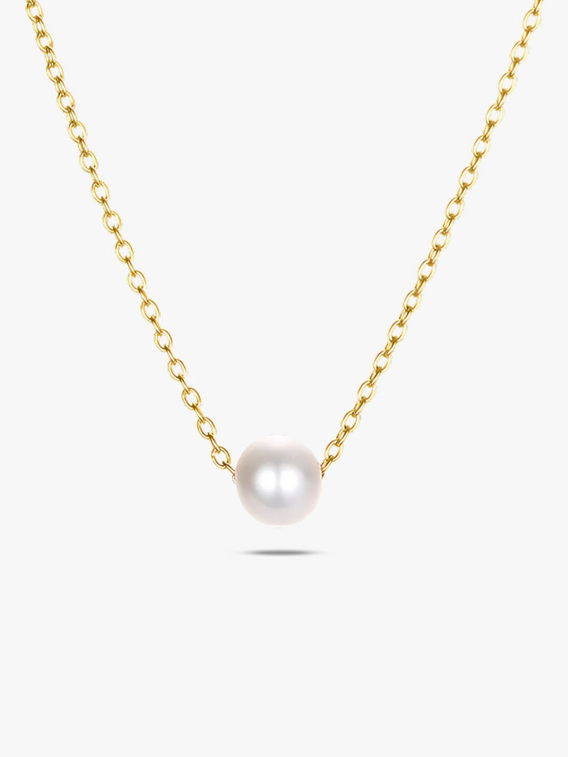 Single Pearl Chain Necklace