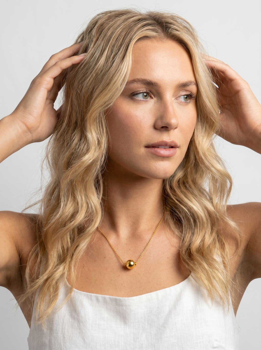 Yellow Pearl Pendant Necklace