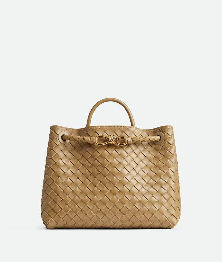 Woven Gold-Knot Tote Bag