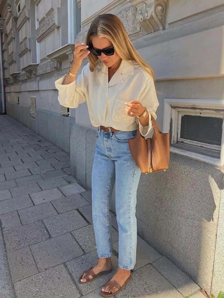 Structured Bucket Tote with Lock Detail