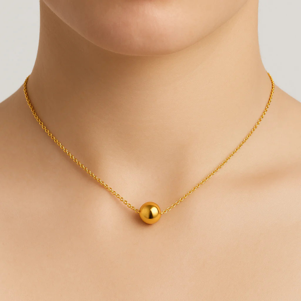 Yellow Pearl Pendant Necklace