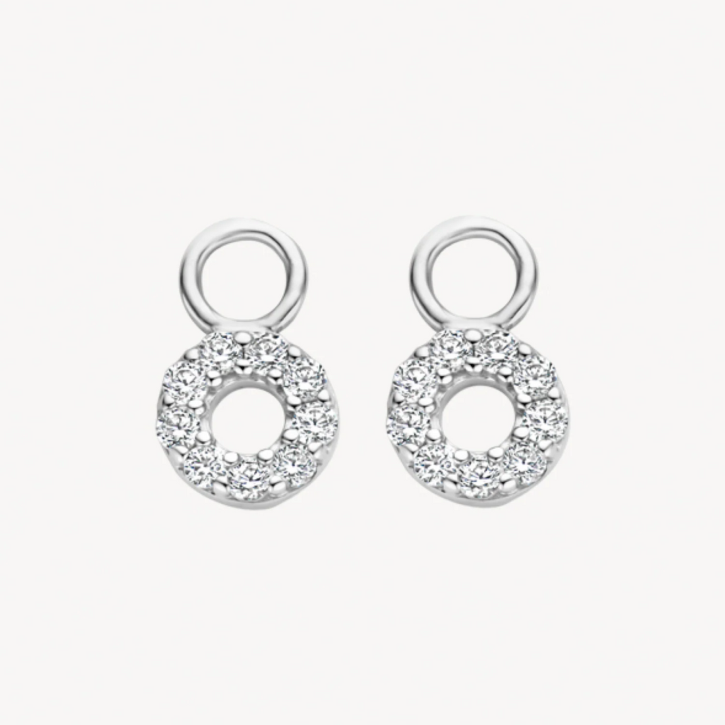 Mini Circle Drop Earrings