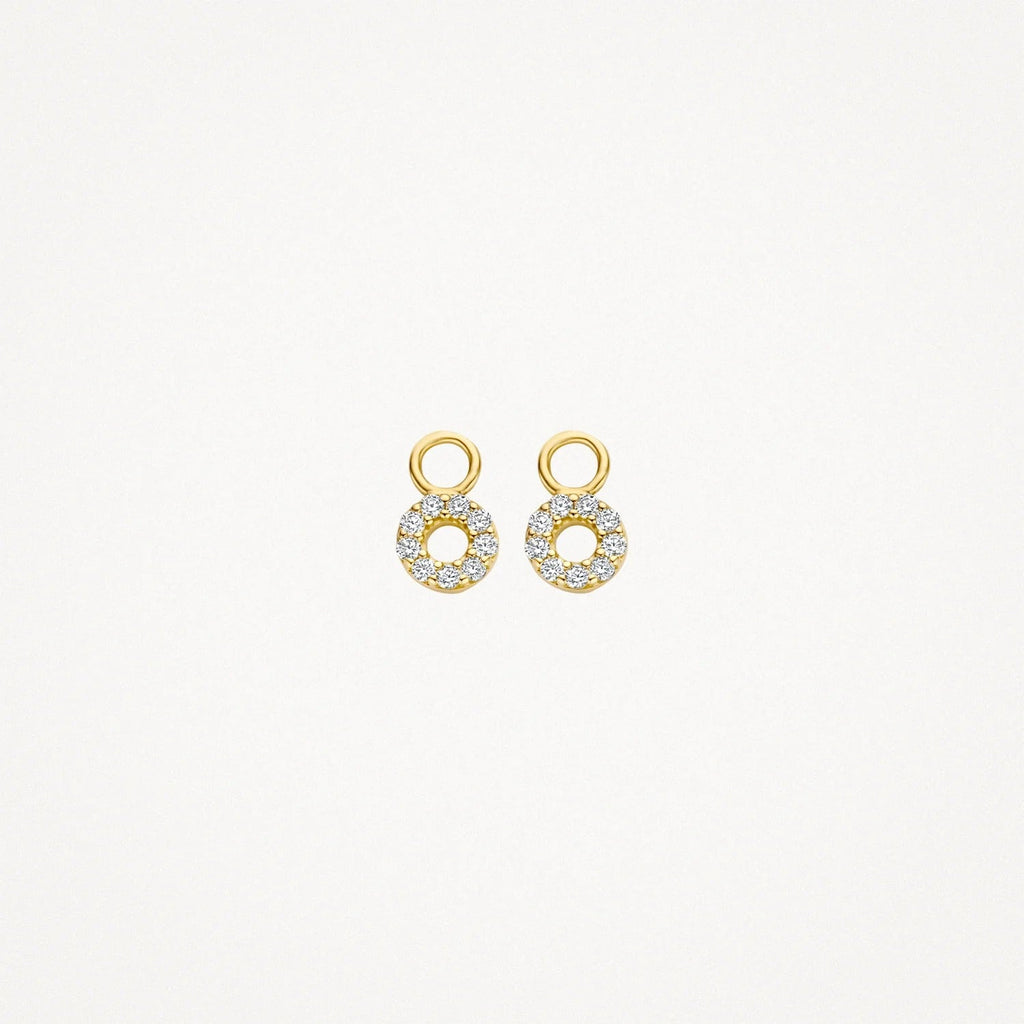 Mini Circle Drop Earrings