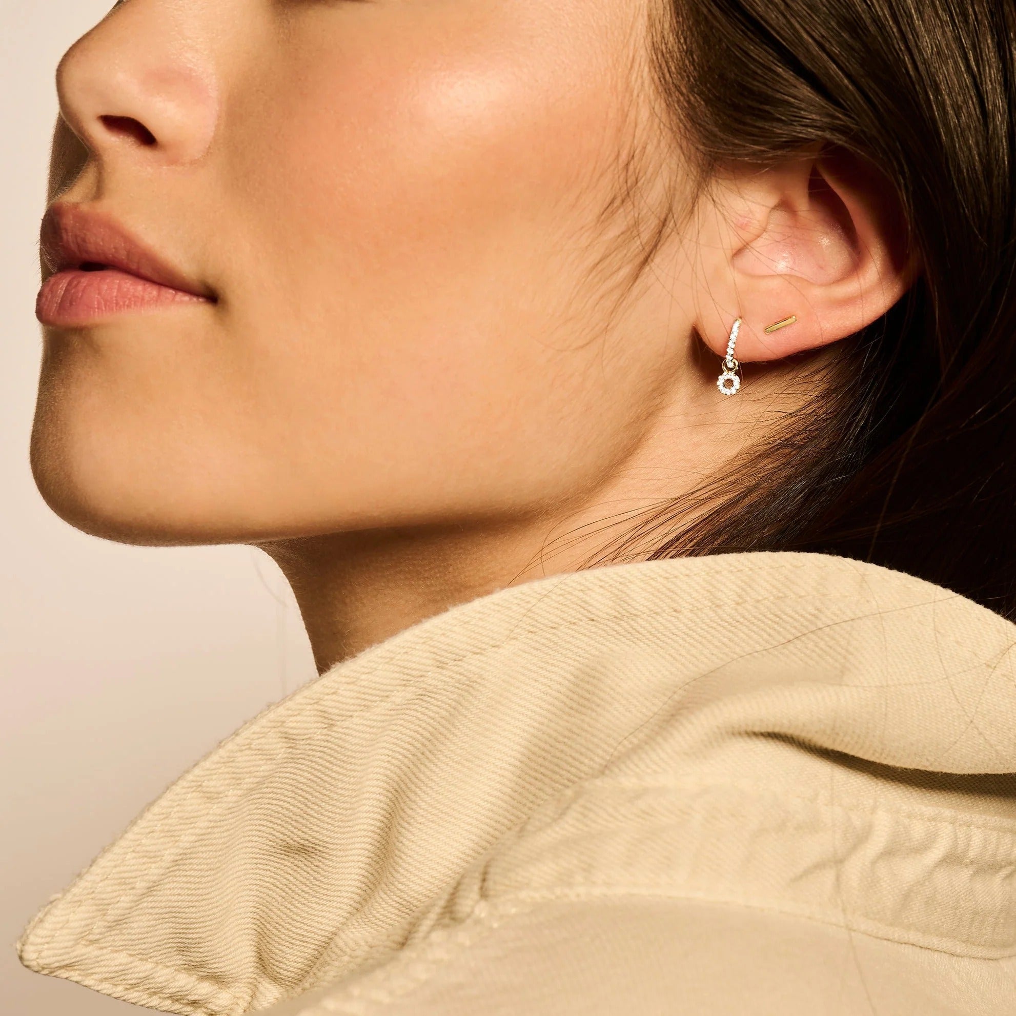 Mini Circle Drop Earrings