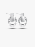 Layered Knot Circle Earrings