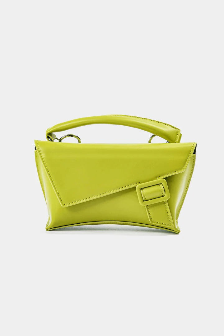 Buckled Geometric Mini Tote Bag