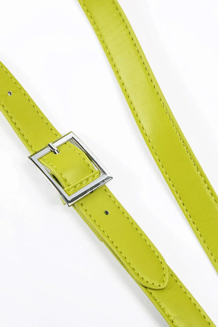 Buckled Geometric Mini Tote Bag